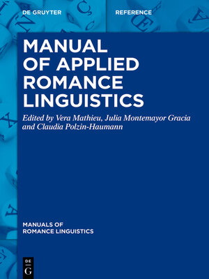 cover image of Manual of Applied Romance Linguistics
